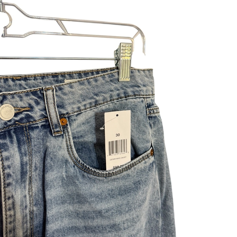 NWT Blank NYC Denim Slit Light Wash Maxi Skirt Womens 30 - Picture 2 of 6